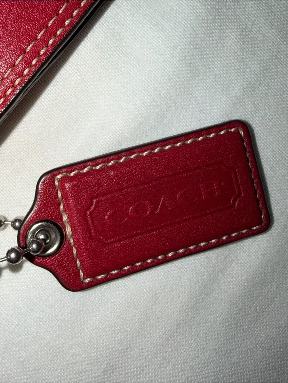 Vintage Coach Soho Pleated Red Leather Bag